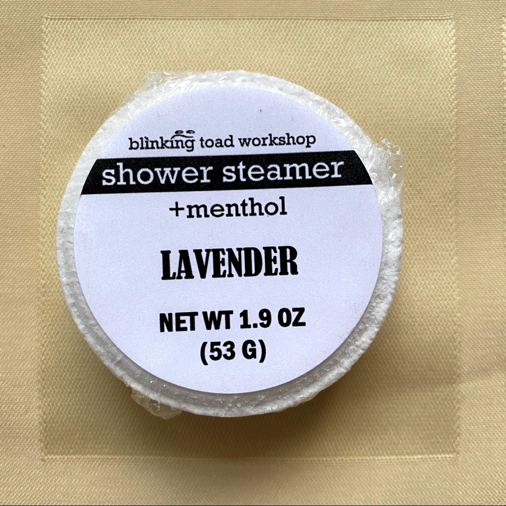 FREE with any purchase, Lavender shower steamer with menthol